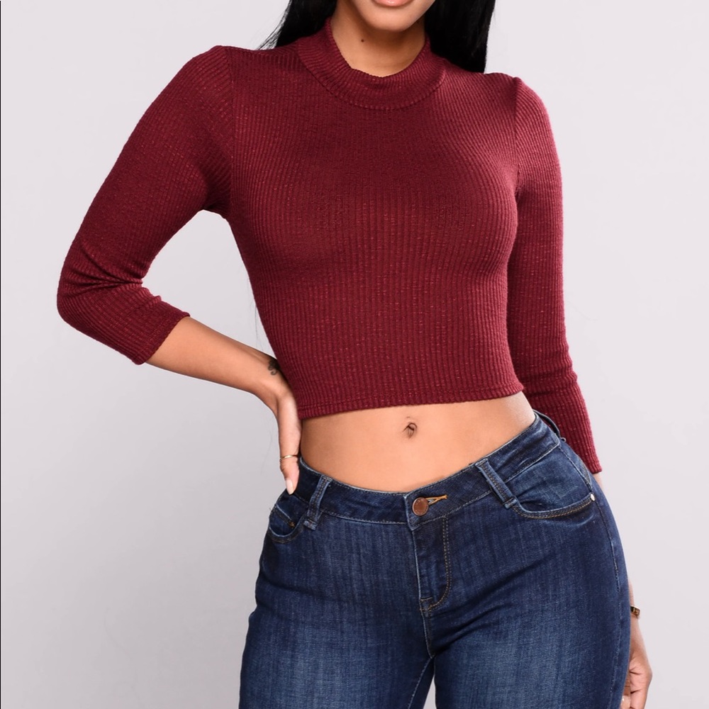 Bow Burgundy Top